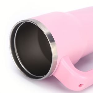 Gobelet isotherme à double paroi en acier inoxydable de 20 oz, couleur personnalisée, vierge pour sublimation, avec poignée de transport pour le camping - Product Image 3
