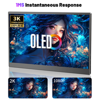 Monitor Kedua Layar Sentuh 3K untuk Laptop 13,3 Inci OLED Layar Portabel 2880x1800 USB-C Mini HDMI