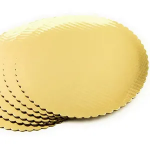 Gold Cakeboard Round,Disposable Cake Circle Base Boards Cake Plate Round Coated Circle Cakeboard Base 10inch