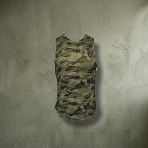 Débardeur sans manches pour homme, imprimé camouflage, col rond, style décontracté, tricoté - Product Image 3