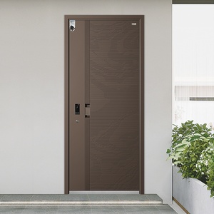 Porte en acier thermolaqué moderne, anti-effraction, anti-rouille, ignifuge, motif personnalisé pour entrée d'appartement et extérieur de maison - Offre Spéciale - Product Image 3