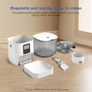 Distributeur automatique de nourriture pour chats et chiens avec caméra vidéo WiFi, enregistreur vocal intelligent pour animaux de compagnie, distributeur automatique de nourriture pour chat et chien - Product Image 3