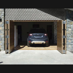 Meilleure vente personnalisée, automatique, sectionnel électrique, double peau, portes de garage coulissantes en bois pour voiture pour villa - Product Image 2