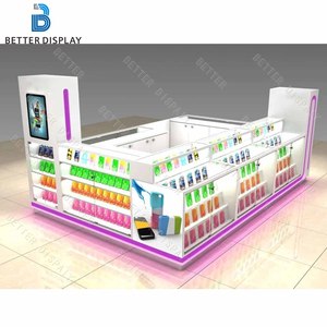 Prodotti di tendenza centro commerciale chiosco Design personalizzato durevole in legno e vetro Mobile Display Cabinet per la vendita al dettaglio - Product Image 5