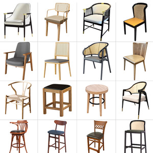 Sillas de comedor comerciales modernas de madera maciza para restaurantes - Product Image 1