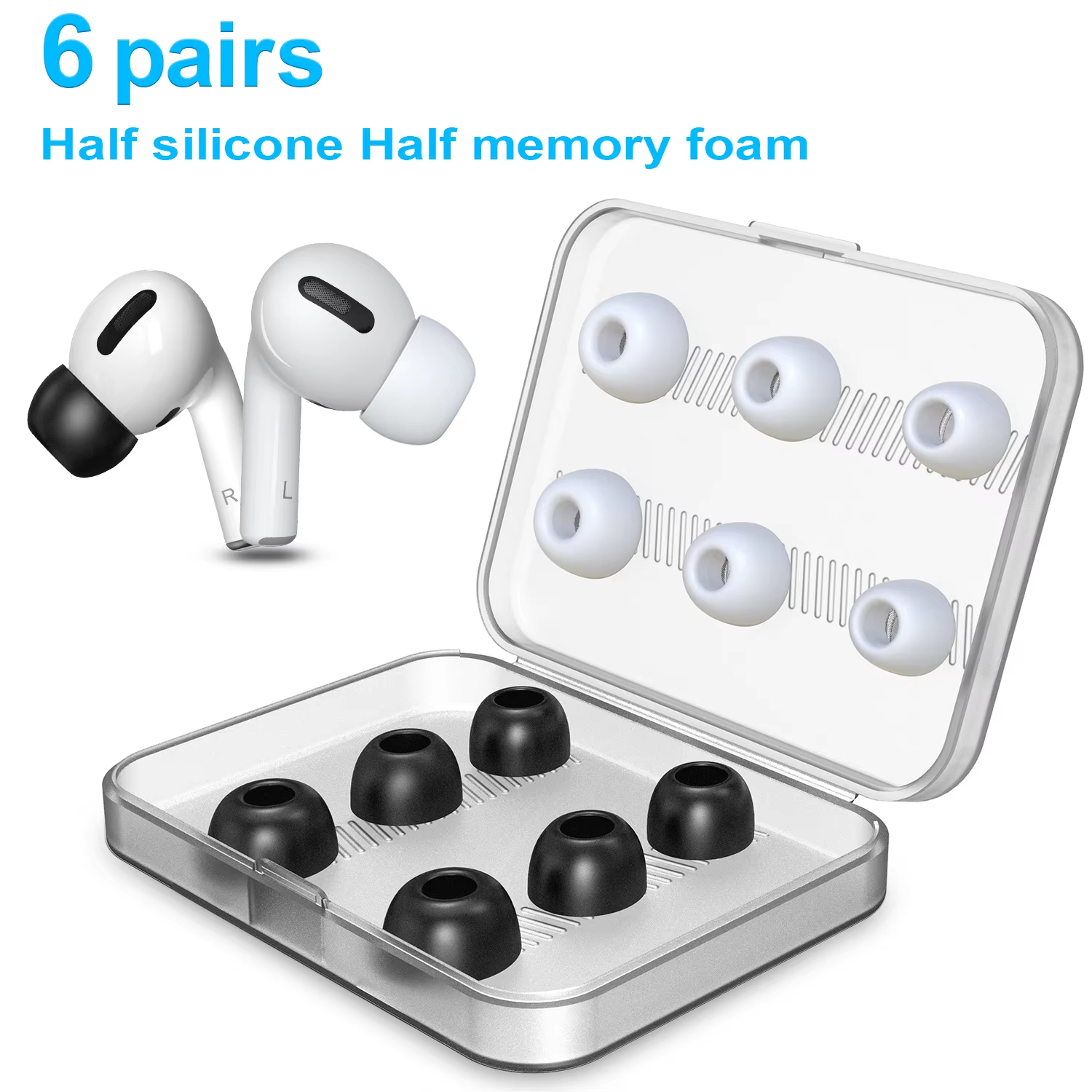 Black & wnite- Silicone & Memory $3.17 Foam
