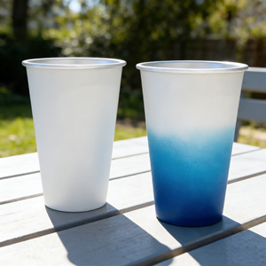 Tasse à café personnalisée de 12 oz, bleue, mini-gobelet de voyage pour expresso et mocha, portable, en acier inoxydable, anti-fuite, cadeau, tasse à changement de couleur - Product Image 1