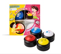 Bouton parlant enregistrable personnalisé pour compétitions en classe, avec lumière LED, outil de formation éducatif, en plastique durable, son de 60 secondes
