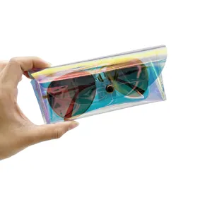 优质高品质透明塑料太阳镜包装柔软防水眼镜袋全息太阳眼镜盒