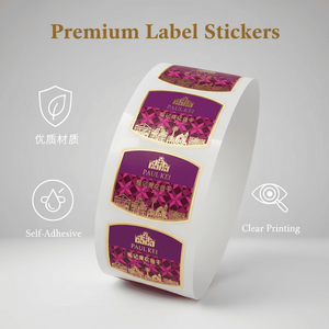 Self-adhesive <b>waterproof</b> printed stickers clear high-resolution <b>labels</b> suitable for food and beverages durable - Product Image 4