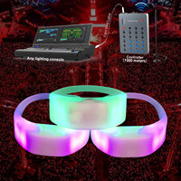 SOFFA fournitures de fête personnalisables Bracelet sonore lueur NFC Bracelet télécommande Bracelets Led lumineux pour Concert