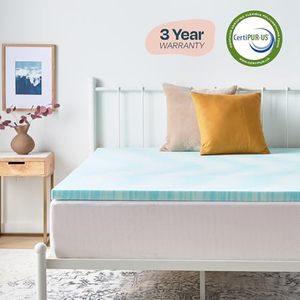 Cubrecolchó<span class=keywords><strong>n</strong></span> de Espuma Viscoelástica con Gel Refrigerante de 2/3/4 Pulgadas, con Infusió<span class=keywords><strong>n</strong></span> de Gel y Alivio de Presió<span class=keywords><strong>n</strong></span> - Product Image 4