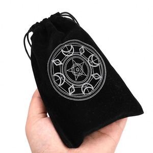Sac à main en velours noir de luxe pour cartes de tarot - Product Image 2