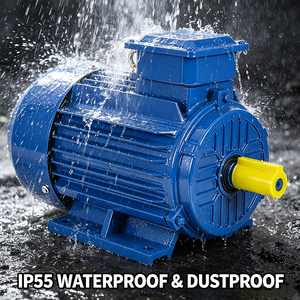 มอเตอร์เหนี่ยวนำ 3 เฟส YE3-100L2-4 สำหรับอุตสาหกรรม ป้องกันฝุ่นละออง IP55 กำลังไฟ 3 กิโลวัตต์ 4 แรงม้า ซีรีส์ YE3 มอเตอร์ไฟฟ้ากระแสสลับสำหรับเครื่องอัดอากาศ - Product Image 2