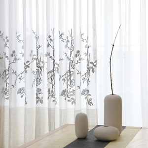 Cortinas de sala de estar listas para Innermor <span class=keywords><strong>con</strong></span> elegante tela bordada, elegante escaparate - Product Image 4
