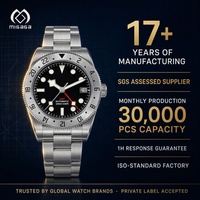 Montre-bracelet automatique étanche pour homme, en acier inoxydable, forme tonneau, analogique, à quartz, 50 MOQ