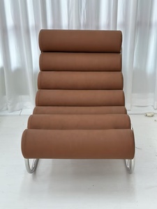 Poltrona RUNXI in Stile Americano Retrò a Righe, Design a Strisce Zebrate, Semplice Sedia da Salotto per Piccoli Spazi - Product Image 6