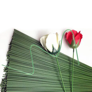 Prédécoupé 14 pouces coloré tige florale longueur <span class=keywords><strong>fil</strong></span> <span class=keywords><strong>de</strong></span> <span class=keywords><strong>fer</strong></span> <span class=keywords><strong>de</strong></span> coupe florale <span class=keywords><strong>pour</strong></span> <span class=keywords><strong>fleuriste</strong></span> en gros - Product Image 1