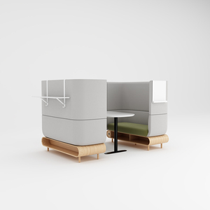 Oficina de privacidad con respaldo alto moderno, cabina individual, sofá para reuniones con tableta de escritura, sofá de oficina comercial para área pública - Product Image 1