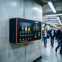 Distributeur de parfums mural avec système de paiement sans espèces pour centre commercial à fort trafic