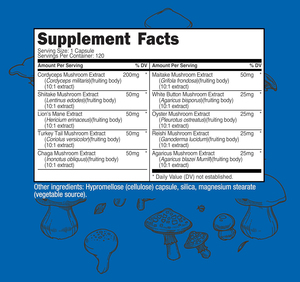 Service OEM de capsules de suppléments à base de champignons contenant des capsules d'extrait de 10 types de champignons avec extrait de champignon reishi - Product Image 5