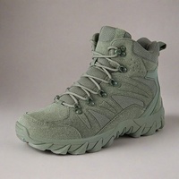 Bottes tactiques pour hommes avec semelle en caoutchouc imperméable et doublure légère en maille pour l'entraînement de randonnée d'été et d'hiver