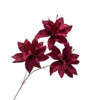 KEWEI 1895 Bunga Lily Buatan 3 Kepala Ukuran Kecil, Dekorasi Pernikahan, Perlengkapan Fotografi, Rangkaian Bunga
