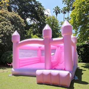 Mini petit trampoline de maison de rebond en PVC rose de qualité commerciale 5*5m château gonflable gonflable pour mariages/anniversaires - Product Image 6
