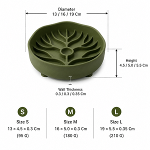 Maßgefertigter Silikon-Hundenapf zur Langsamfütterung, Baumzweig-Labyrinth, Anti-Schluck-Napf aus Lebensmittelqualität für Gesundes Fressen und Blähungsschutz, OEM - Product Image 2