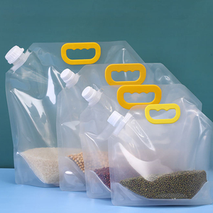 Sac de stockage et d'emballage pour céréales, anti-humidité et anti-insectes, sac scellé épaissi, conteneur portable pour aliments, riz et haricots, sac à bec verseur - Product Image 4