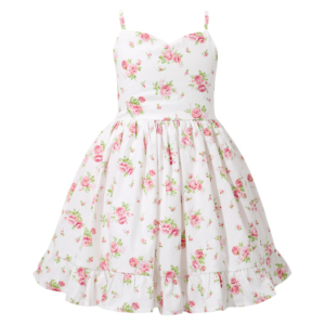 Robe florale pour filles en coton, dos nu, robe bébé, robe à bretelles réglables, vêtements décontractés pour enfants de 1 à 10 ans - Product Image 3
