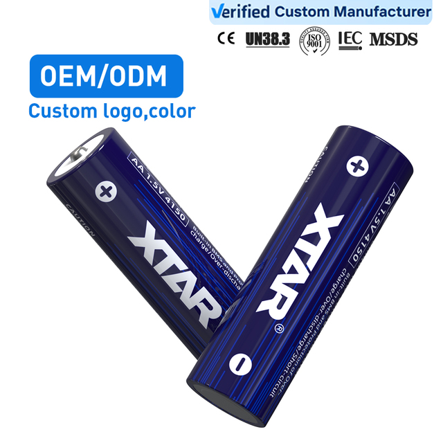 XTAR Manufactures Rechargeable Solid State 1.5V AA Size 4150mWh High Stable Power 2A Cell Pile Batteries Low-voltage Detection