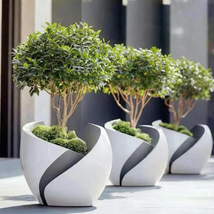 Pot de fleurs en fibre de verre, parc, école, centre commercial, grand bac à fleurs, <span class=keywords><strong>jardin</strong></span> extérieur, jardinière en FRP, bassin paysager commercial - Product Image 5