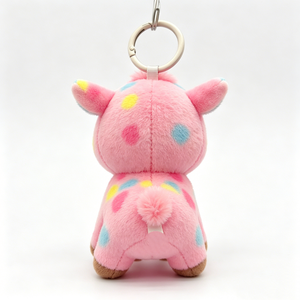 Customized Mini giraffe plush bag charm,Pink giraffe plush charm,Plush giraffe keychain,<b>Cute</b> giraffe stuffed animal keyring - Product Image 4