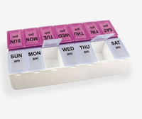 Pilulier quotidien personnalisé boîte à médicaments de 7 jours étui hebdomadaire pour tablette avec logo pour cadeau d'entreprise articles promotionnels