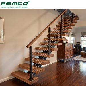 Rampe d'<span class=keywords><strong>escalier</strong></span> moderne pour intérieur, en acier inoxydable 304 316, <span class=keywords><strong>avec</strong></span> câble métallique - Product Image 5