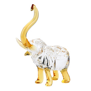 Crystal Glass <b>Elephant</b> Figurines Pink Brown Blue Yellow Etched Animal Decor Home Office Desktop Ornament Collection <b>Gift</b> - Product Image 5