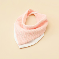 Serviette multifonctionnelle carrée et triangulaire pour bébé Manmu, en gaze de coton imprimée à quatre couches, absorbante, teinte en pièce, bavoir coupe-vent