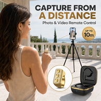 Télécommande Bluetooth Anneau de défilement TikTok Fashion Diamond pour iPhone Android, déclencheur d'appareil photo vidéo selfie et contrôle de passage de page E-book