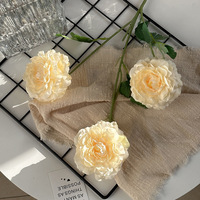 Nouvelle Fleur Artificielle en Gros, Pivoine Blanche à 3 Têtes pour Décoration Maison et Mariage