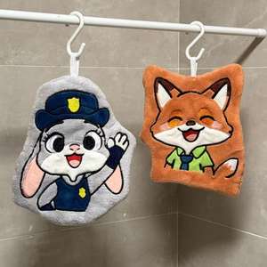 New Coral Fleece Cartoon Kuromi Cute Hanging Quick-Dry Absorbent Kitchen Sanitation <strong>Hand</strong> Wiper - Product Image 1