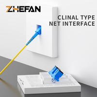 Prise murale FTTH de type 86 Panneau à fibre optique réseau SC Cat. Façade de prise de câble téléphonique d'ordinateur 6