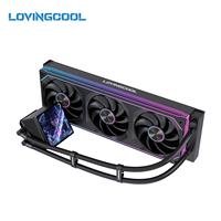 Refroidisseur liquide AIO LOVINGCOOL personnalisé avec emballage et logo, 240 mm 360 mm, refroidissement par eau avec écran de 4 pouces, roulement en céramique pour ordinateur