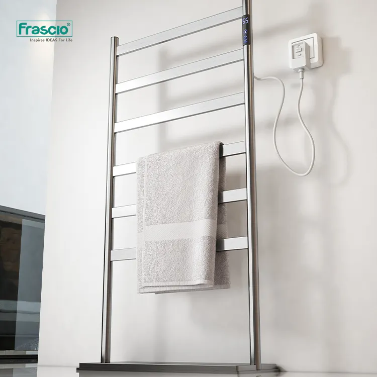 Frascio-toallero eléctrico con calefacción eléctrica, termostato de seguridad para Hotel, baño, sala de estar, calentador de pie