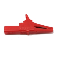 Pince crocodile TESTER 32A en cuivre nickelé, entièrement isolée, pour test électrique de sécurité, avec fiche banane de 4 mm