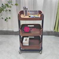Chariot de beauté haut de gamme Yicheng Beauty, chariot de salon de beauté mobile avec tiroirs, étagère, chariot en bois massif pour tatouage et SPA, en vente