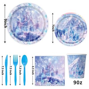 <span class=keywords><strong>Kit</strong></span> de décoration de fête d'<span class=keywords><strong>anniversaire</strong></span> thème princesse congelée avec bannière ballons gâteau Topper pics pour fournitures de célébration <span class=keywords><strong>reine</strong></span> <span class=keywords><strong>des</strong></span> glaces - Product Image 4