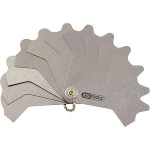 KS TOOLS - 300.0619 Welding seam <b>gauge</b>, 12 blades, 3-12mm - EAN 4042146333068 <b>FEELERS</b> AND PITCH <b>GAUGES</b> - Product Image 1