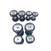Haltères hexagonaux fixes en fonte sur mesure 2,5 kg-20 kg avec revêtement en caoutchouc antidérapant noir, barre ACR, marque Eric - Vente en gros pour la maison
