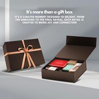 Boîte cadeau rigide magnétique marron personnalisée avec gaufrage, écologique et réutilisable pour l'emballage d'électronique pour petites entreprises